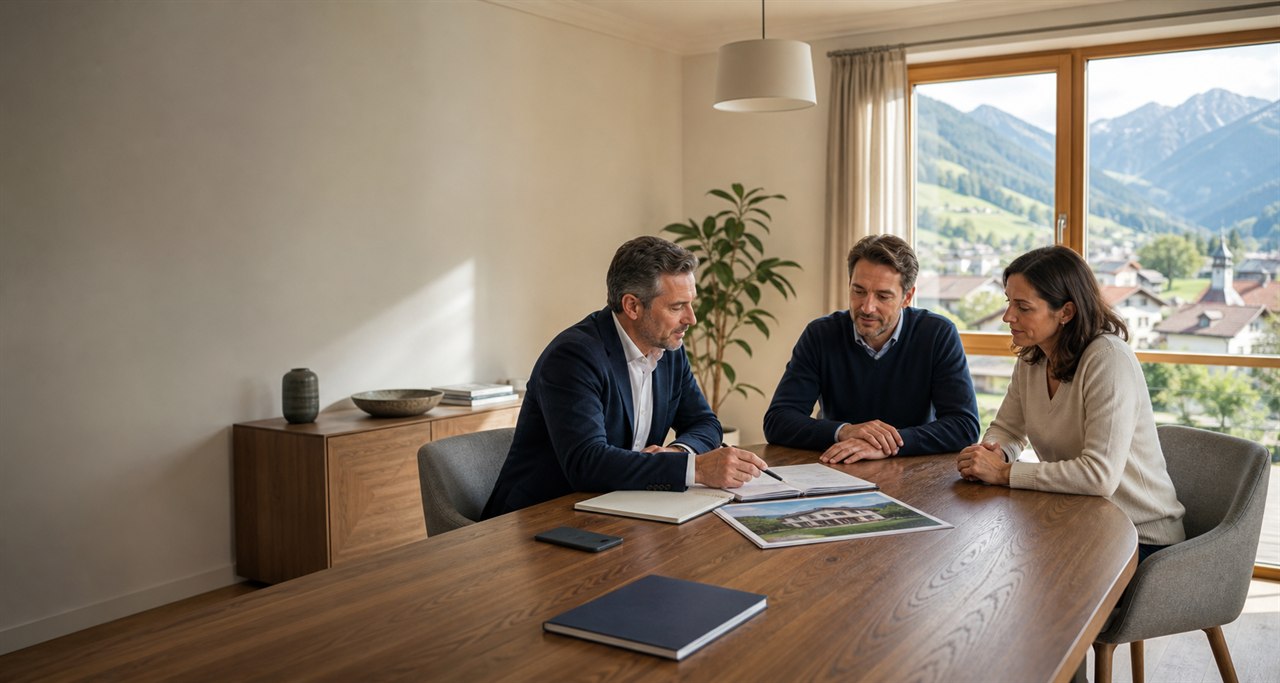 Mehrere Kaufinteressenten bei Hausbesichtigung